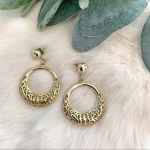 5/$25 Gold Filigree Dangly Earrings